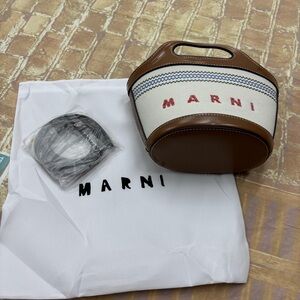 Marni fashion straw shoulder bag 15x13cm